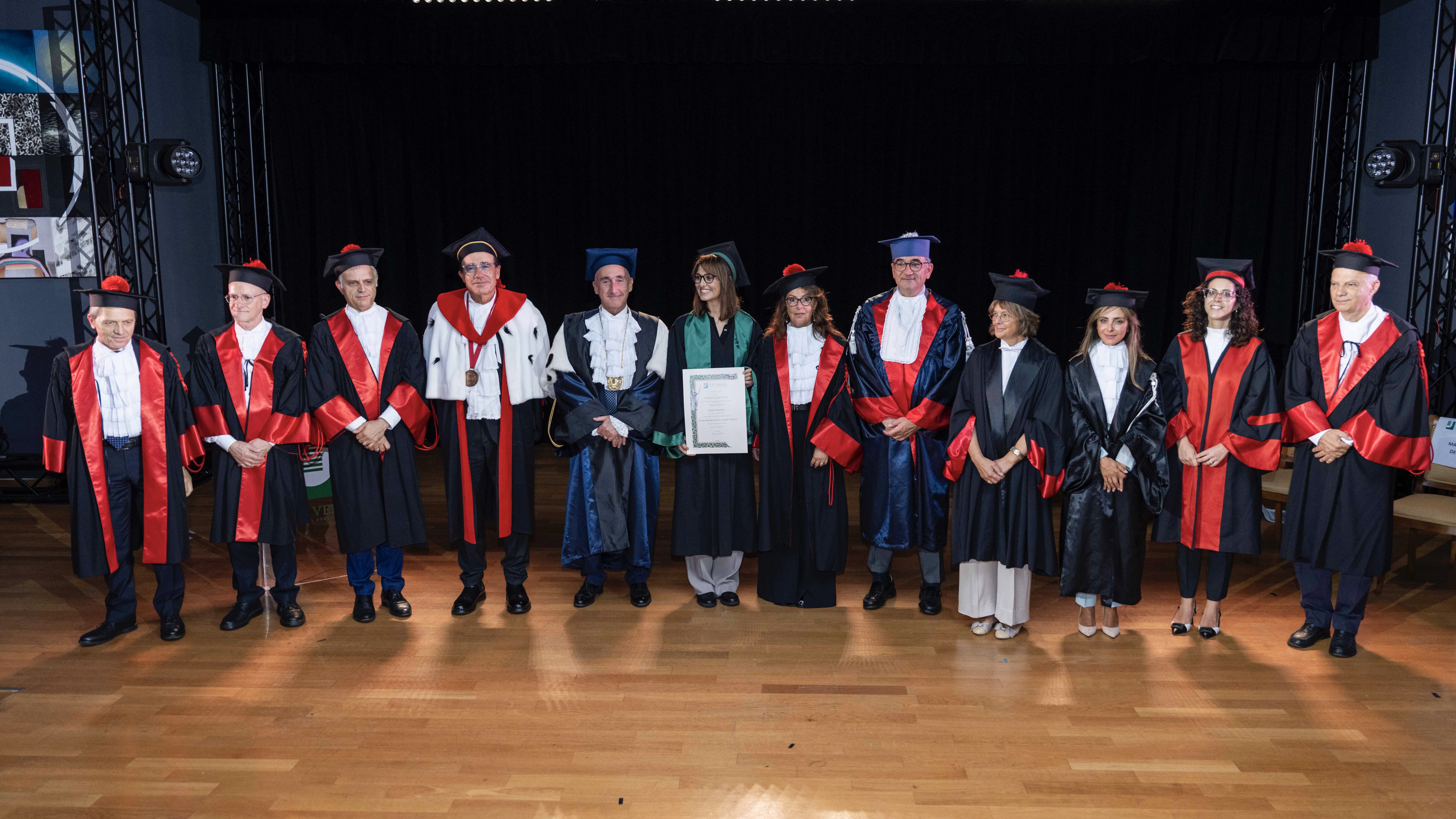 gallery La medicina del sorriso, a Paola Cortellesi il Dottorato Honoris Causa in Scienze infermieristiche e Sanità pubblica dell'Università di Roma Tor Vergata