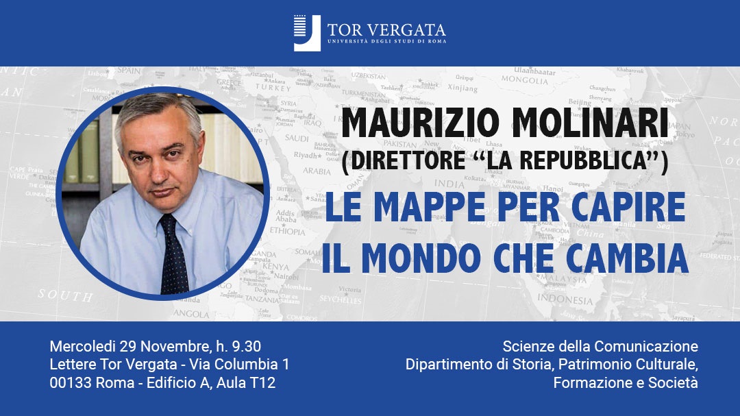 gallery Maurizio Molinari, direttore di Repubblica, svela a “Tor Vergata” le mappe del mondo che cambia