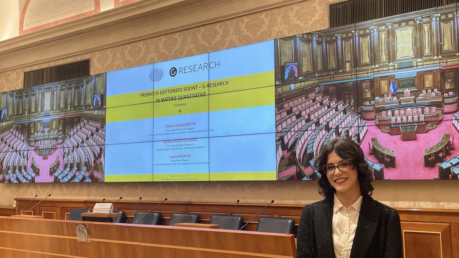 gallery Riconoscimento a studentessa in Fisica di Roma Tor Vergata presso il Senato della Repubblica 